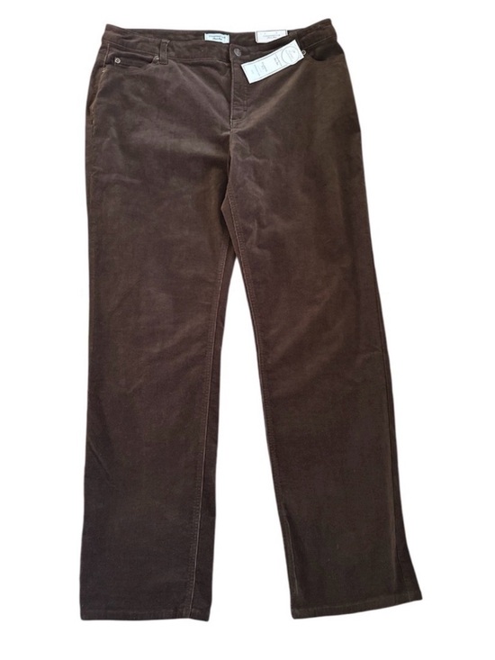 Charter Club Pants - NWT Tummy Slimming Corduroy Slimming Panels Relaxed Walnut Brown Charter Club 16